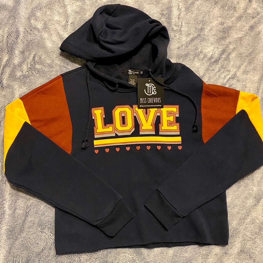 Miss Chievous Cropped “Love” Hoodie